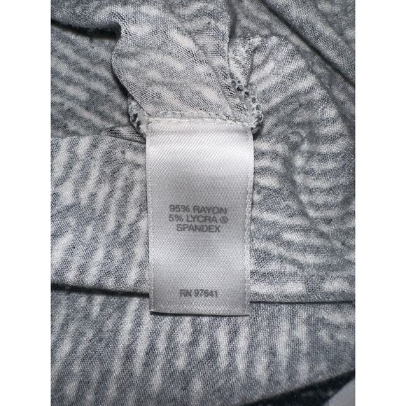 J. Jill Wearever Collection Women’s Stretch Top Tunic Pullover Black White Sz S - Picture 7 of 7